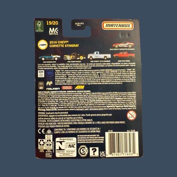 NIP 2022 Matchbox Collectors #19 2016 Chevy® Corvette® Stingray™ 19/20 - Picture 2 of 5